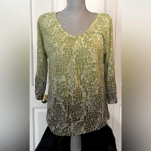 EUC Jones New York Sport Burnout Boho Blouse- Sz M